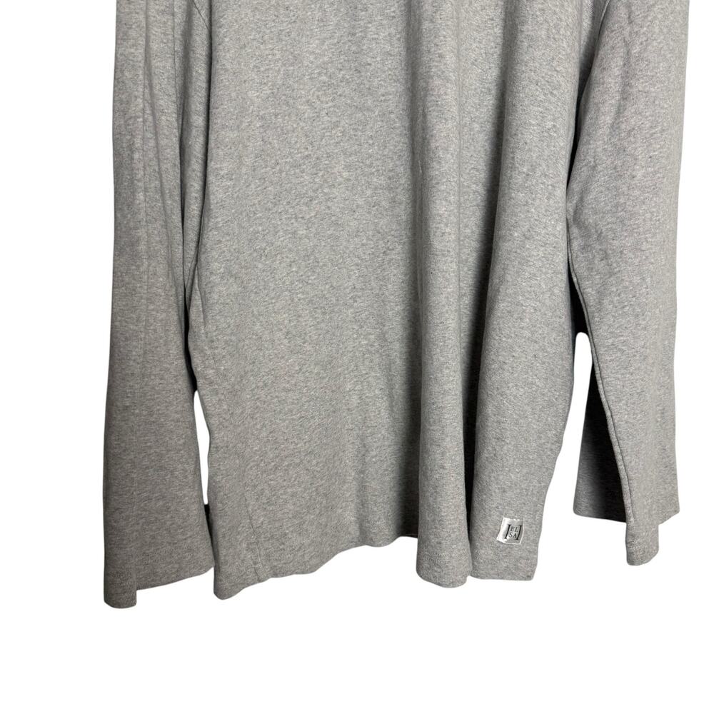Helsa Revolve Heather Gray Knit Crewneck Long Sleeve Oversized Shirt Size S - Picture 3 of 7